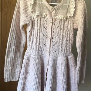 Liz Lisa peplum lace sweater coat S